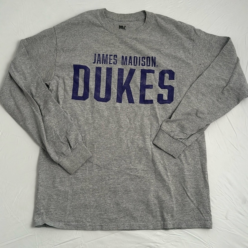 MV Sport James Madison University Dukes heather gray long sleeve t-shirt